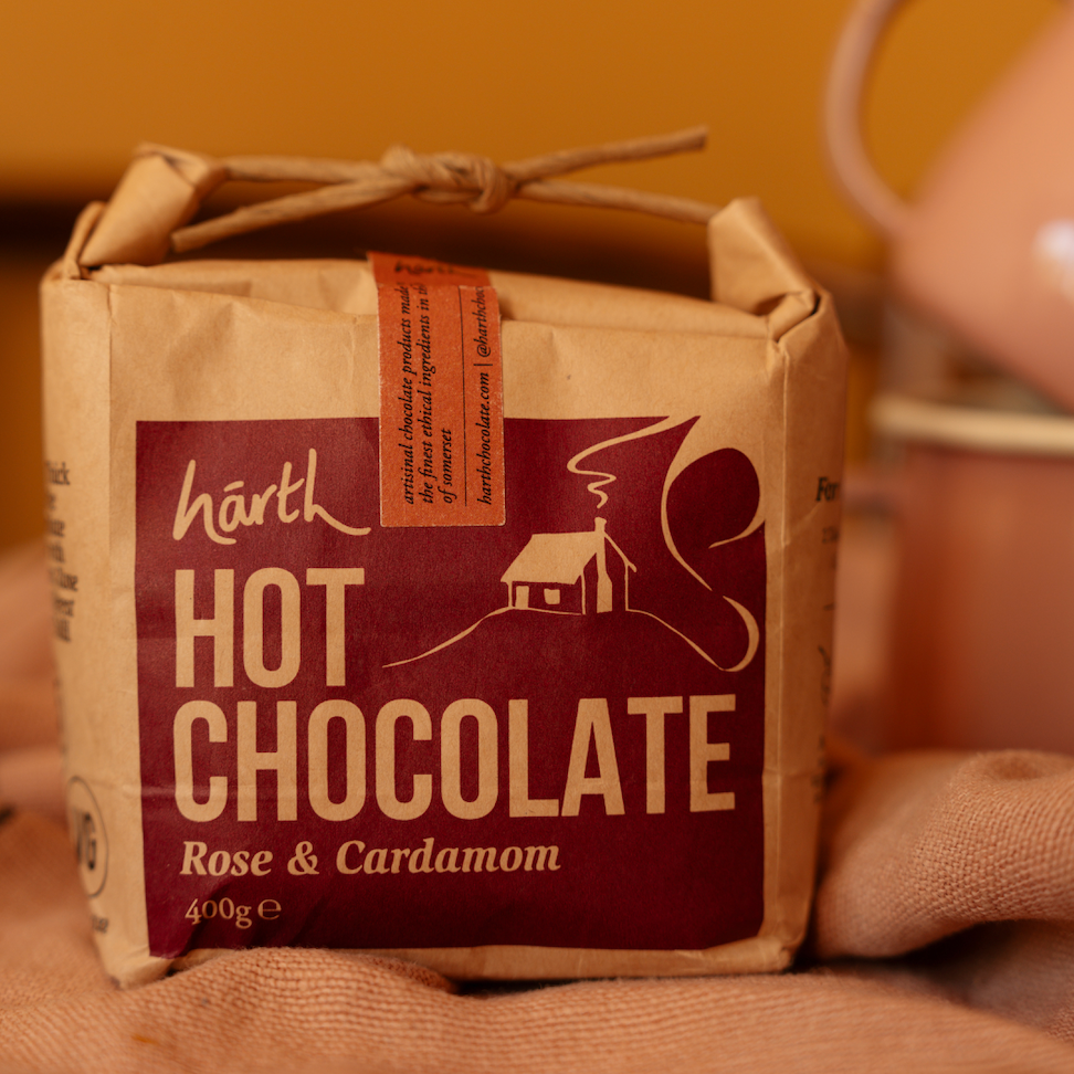Harth Hot Chocolate with a hint of rose and cardamom